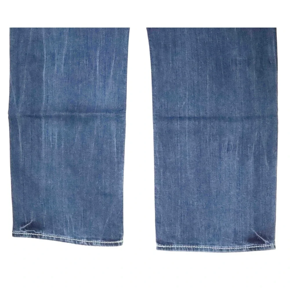 BKE Seth Blue Straight Leg Denim Wiskered Classic Jeans‎ Mens Size 33x31